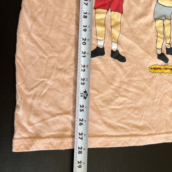 Beavis and Butt-Head Long Sleeve T-Shirt Adult Large Peach MTV 2018 Cotton Blend - Picture 9 of 10